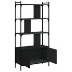 vidaXL Bibliothèque avec portes noir 76 5x30x154 5cm bois d'ingénierie