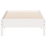 vidaXL Cadre de lit sans matelas blanc 90x190 cm bois de pin massif