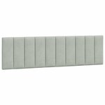 vidaXL Cadre de lit avec LED sans matelas Hanko gris clair 180x200cm velours