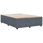 vidaXL Cadre de lit sans matelas gris foncé 140x200 cm velours