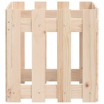 vidaXL Jardinière avec design de clôture 40x40x40 cm pin massif