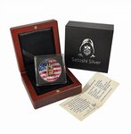 Pièce de monnaie en Argent 1000 Satoshi g 21 Millésime 2026 Bitcoin Nations USA