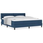 vidaXL Lit boxspring avec matelas avec matelas Bleu 180 x 200 cm