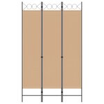 vidaXL Paravent à 3 panneaux Beige 120 x 200 cm Tissu