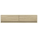 vidaXL Meuble TV mural avec LED chêne sonoma 180x31x38 cm