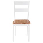 vidaXL Chaises à manger lot de 4 blanc bois d'hévéa massif