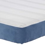 vidaXL Matelas de Lit avec matelas Bleu 90 x 190 cm tissu