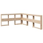 vidaXL Lit bibliothèque sans matelas 140x190 cm bois de pin massif