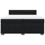 vidaXL Sommier à lattes de lit et matelas Noir 200x200 cm Velours