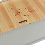 vidaXL Banc Gris 107x45x75 5 cm Bois de sapin solide
