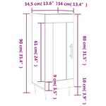 vidaXL Buffet blanc 34 5x34x90 cm bois d'ingénierie