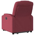 vidaXL Fauteuil inclinable électrique rouge bordeaux tissu