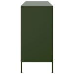 vidaXL Buffet vert olive 100 5x39x79 cm acier