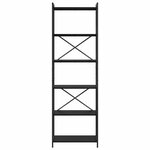 vidaXL Bibliothèque Chêne noir 60 x 30 x 188 cm Bois d'ingénierie