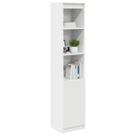 vidaXL Buffet haut blanc 37 5x35x180 cm bois d'ingénierie