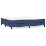 vidaXL Cadre de lit bleu 200x200 cm tissu