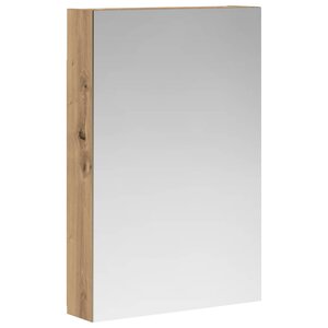 vidaXL Armoire Miroir de Salle de Bain avec étagère Chêne artisan
