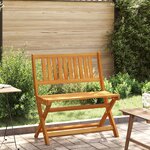 vidaXL Banc de jardin pliant 80x46x85 cm en bois massif d'acacia