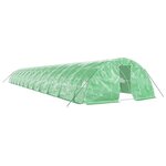 vidaXL Serre avec cadre en acier vert 120 m² 24x5x2 3 m
