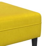 vidaXL Canapé en velours avec coussin 3 Pièces Jaune 208 cm Velours