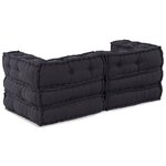 vidaXL Unité de canapé modulaire 2 Pièces Anthracite 140 x 70 x 56 cm
