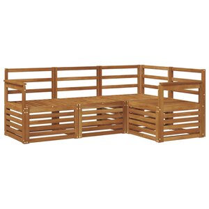 vidaXL Ensemble de canapés d'extérieur 4 pc Naturel Polyester