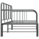 vidaXL Cadre de canapé-lit extensible Gris Métal 90x200 cm