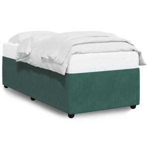 vidaXL Cadre de lit sans matelas vert foncé 100x200 cm velours