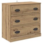 vidaXL Buffet Chêne artisanal 70 x 35 5 x 67 5 cm Bois d'ingénierie