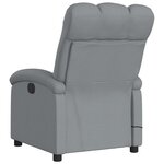 vidaXL Fauteuil de massage inclinable électrique gris clair tissu