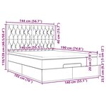 VidaXL Cadre de lit ottoman avec matelas gris foncé 140x190 cm tissu