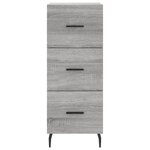 vidaXL Buffet Sonoma gris 34 5x34x90 cm Bois d'ingénierie