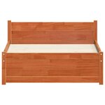 vidaXL Cadre de lit Marron cire 100 x 200 cm Bois massif en pin