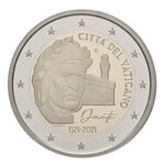 2 euros commémorative Vatican 2021 - Dante Alighieri en coffret BU.