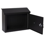 Boîte aux lettres en aluminium pour porte  mur  V4064  fente 33 x 4 cm  Noir