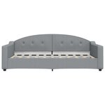 vidaXL Lit de jour avec lit gigogne gris clair 100x190 cm tissu