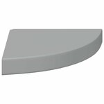 vidaXL Étagère d'angle flottante gris 25x25x3 8 cm MDF