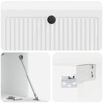 vidaXL Meuble TV mural Montage mural Blanc brillant 78 5 x 31 x 30 cm
