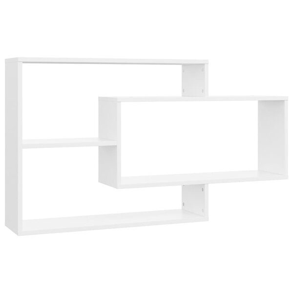 vidaXL Étagères murales Blanc 104x20x58 5 cm Bois d'ingénierie