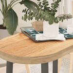 vidaXL Dessus de table 80x40x4 cm bois de chêne massif ovale