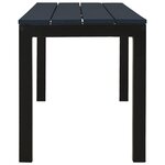 vidaXL Banc de jardin 110 cm acier et WPC noir