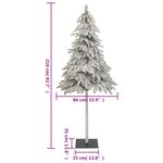 vidaXL Sapin de Noël artificiel avec neige floquée 210 cm