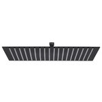 vidaXL Pomme de douche pluie Acier inoxydable 50x50 cm Carrée Noir