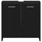 vidaXL Ensemble de meubles de salle de bain 4 Pièces Chêne noir