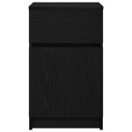 vidaXL Table de chevet noir 39x35x65 cm bois d’ingénierie