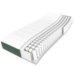 vidaXL Sommier à lattes de lit et matelas Vert foncé 200x200cm Velours