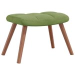vidaXL Chaise à bascule avec repose-pied Vert clair Velours