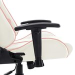 vidaXL Chaise de jeu Blanc et rose Cuir artificiel