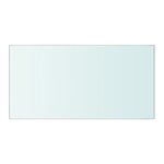 vidaXL Panneau pour étagère Verre transparent 40 x 20 cm
