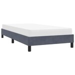 vidaXL Cadre de lit sans matelas gris foncé 80x220 cm velours